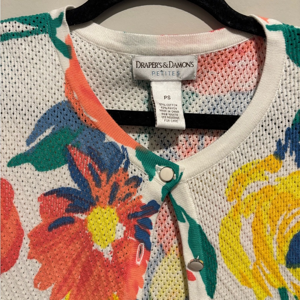 Draper's & Damon's Women's Floral Cardigan - Multicolor